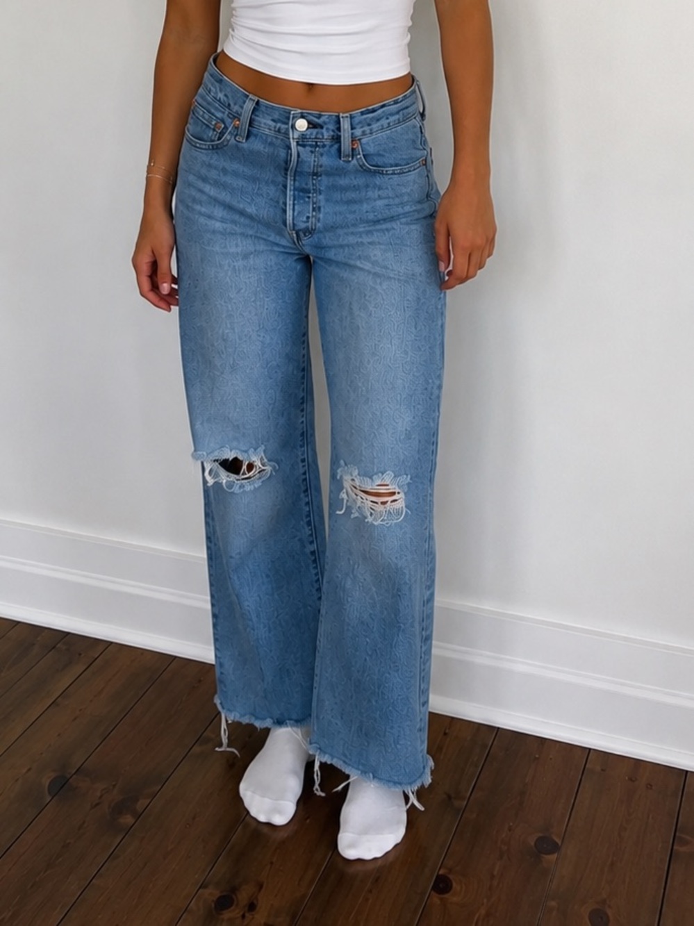 LEVI Ribcage Straight Ankle Denim